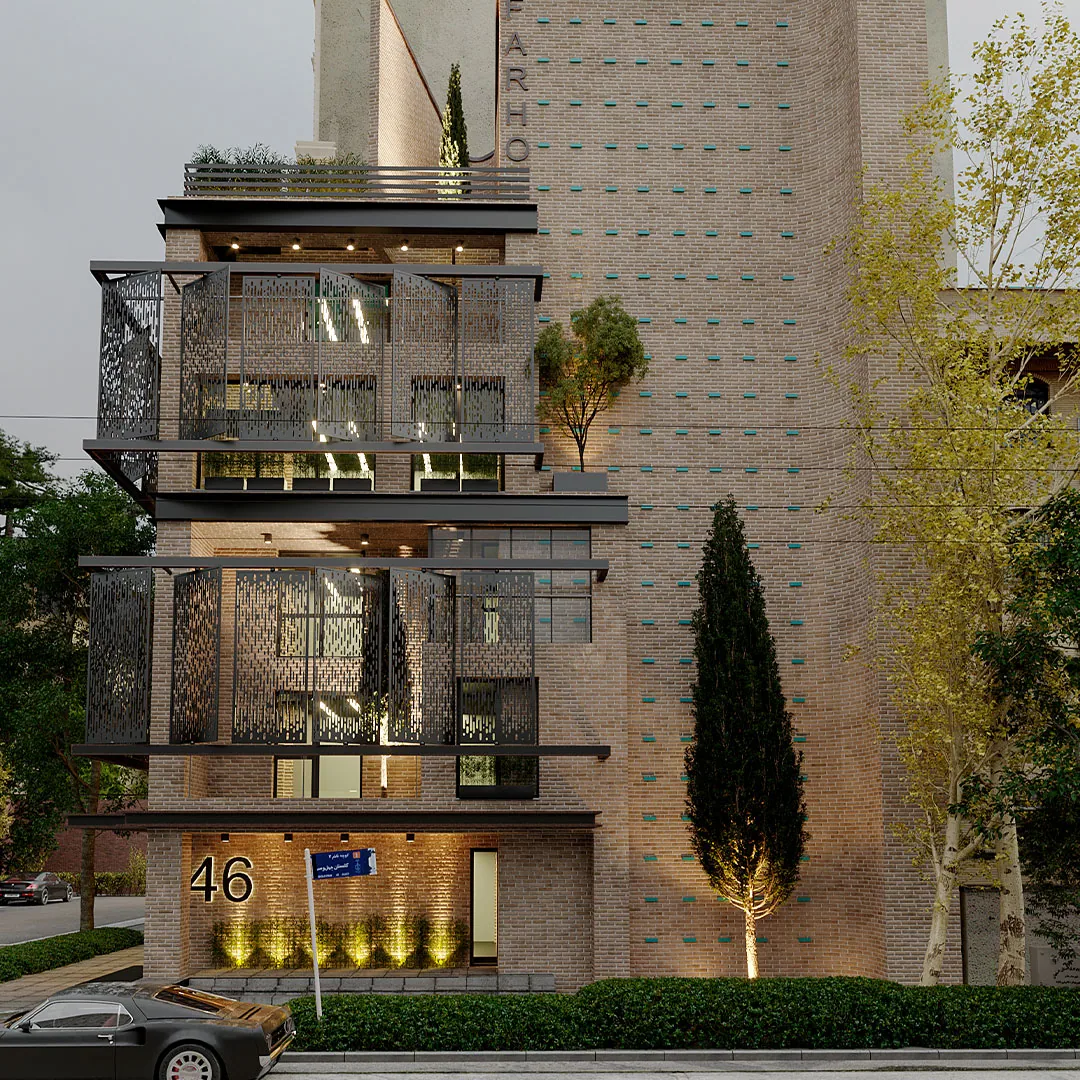 FARHO facade study with geometric composition