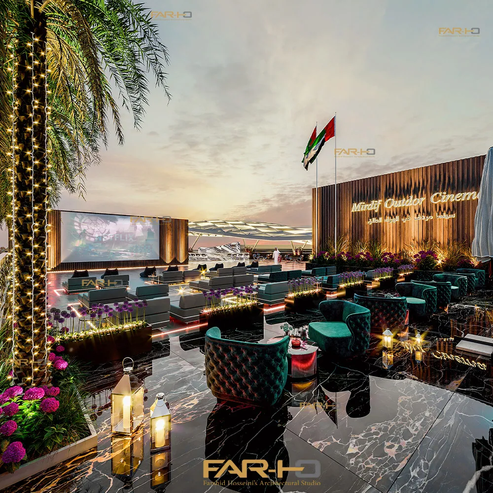 Mirdif Outdoor Cinema project in Dubai, a FARHO architecture project in Dubai / United Arab Emirates.