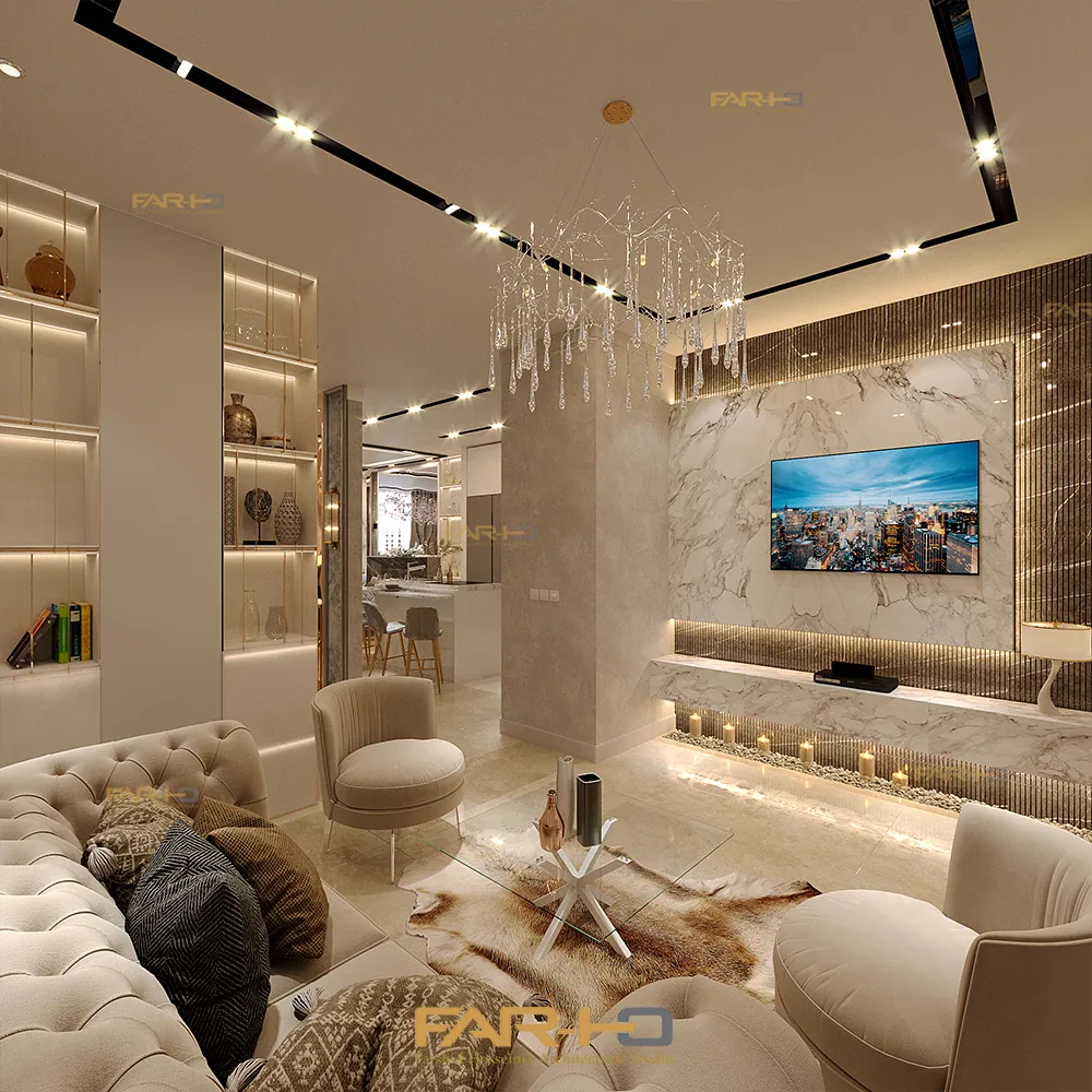 Interior design Project in Zafaraniyeh, a FARHO architecture project in Zafaraniyeh, Tehran.