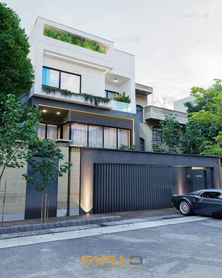 Villa design in Qazvin, a FARHO architecture project in Qazvin, Iran.