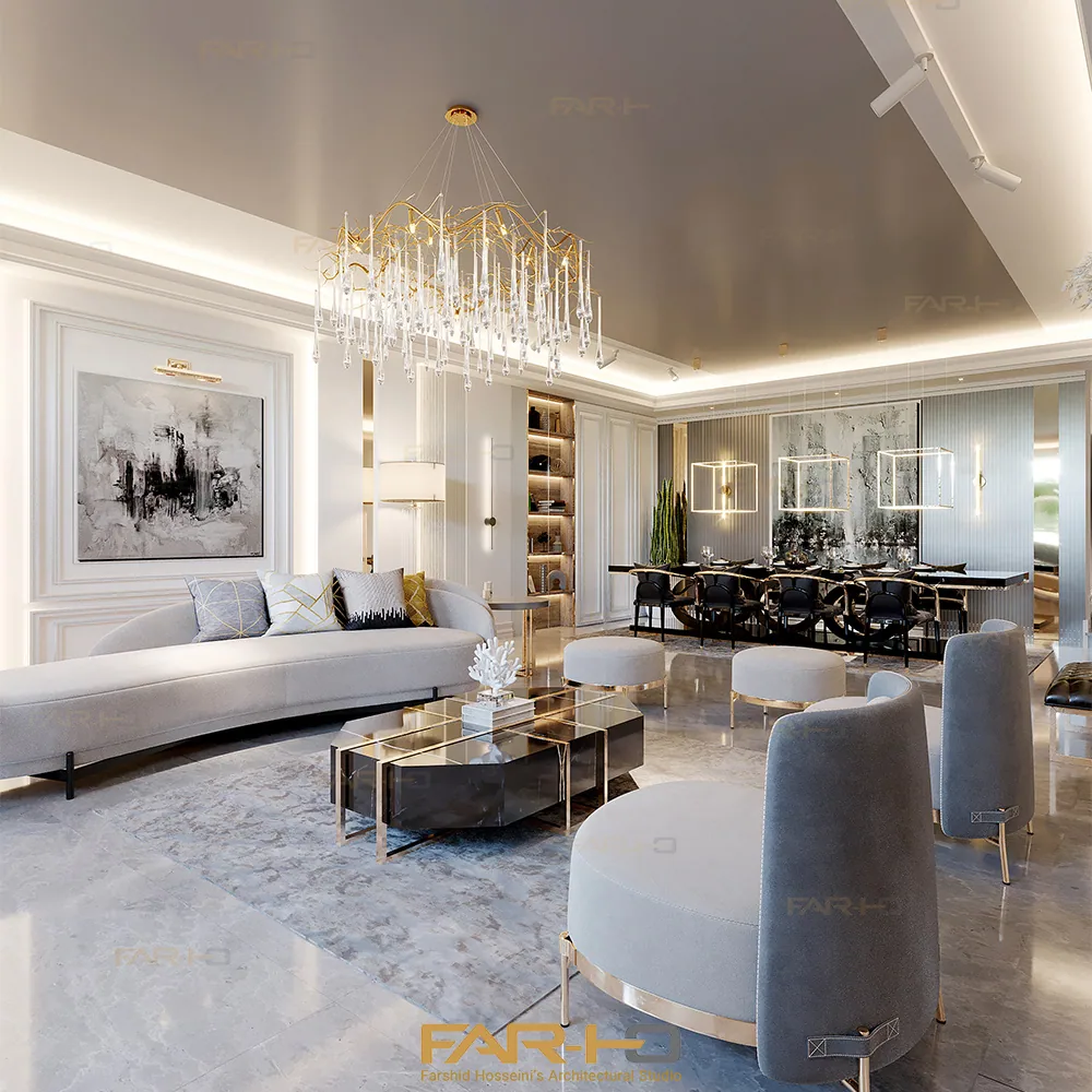Interior design project in Qeytarieh, a FARHO architecture project in Qeytarieh, Iran.