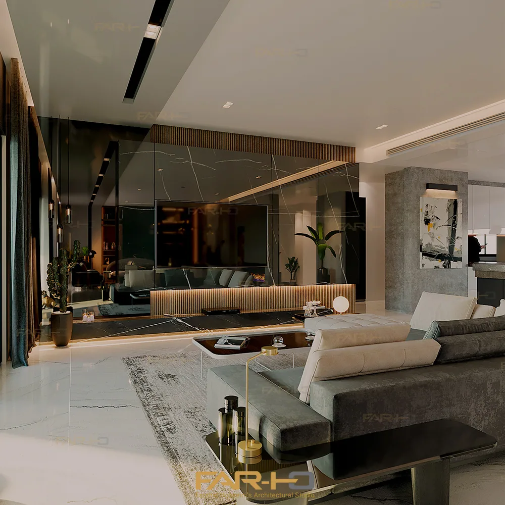 Interior design and construction in Zafaraniyeh, a FARHO architecture project in Zafaraniyeh, Tehran.