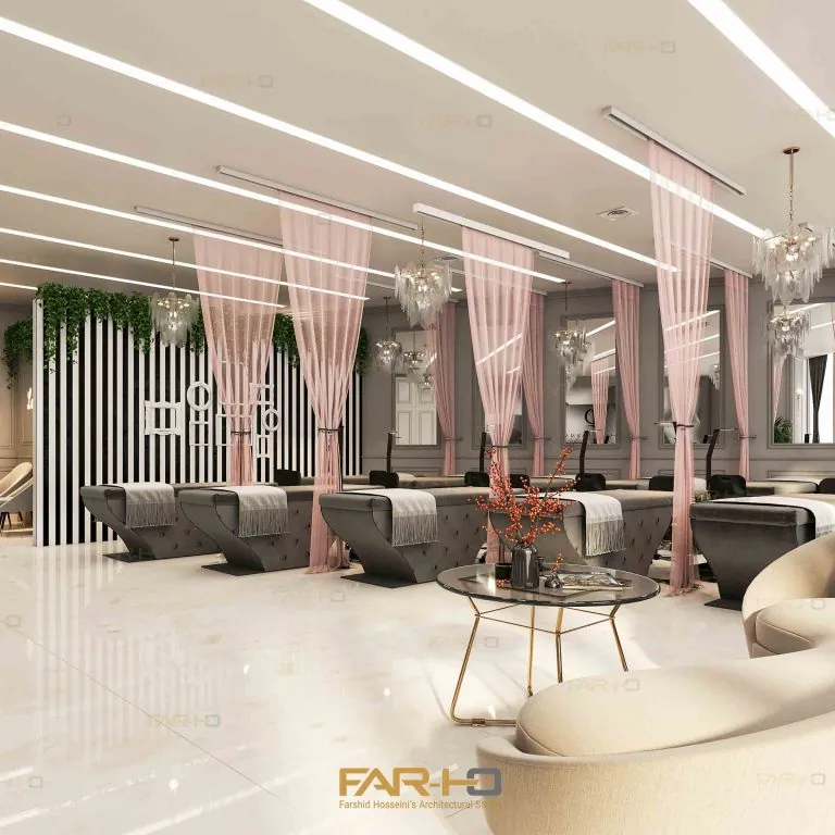 Design and implementation of a beauty salon in Niavaran, a FARHO architecture project in Niavaran, Tehran.