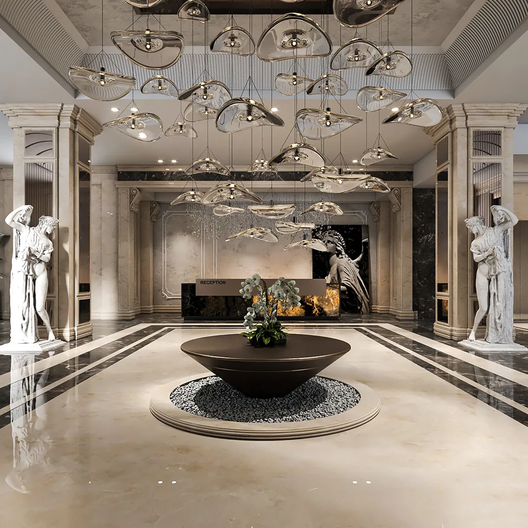 Pasdaran lobby design project, a FARHO architecture project in Pasdaran / Tehran.