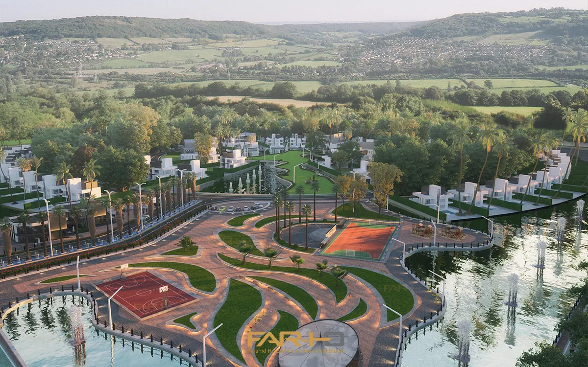 The design of a villa town in the Salman Shahr, a FARHO architecture project in Salman Shahr, Mazandaran.
